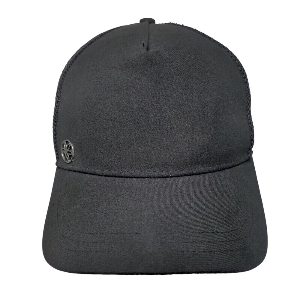 Gaiam Snapback Mesh Back Trucker Hat Black One Size Solid Adjustable